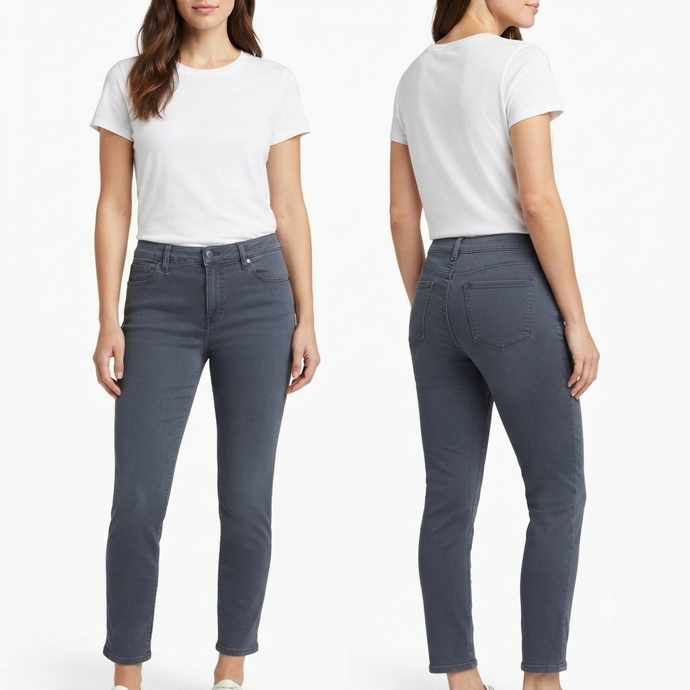 Wit & Wisdom Jeans Womens 14 Ab-solution Skinny Ankle Gray Stretch Denim